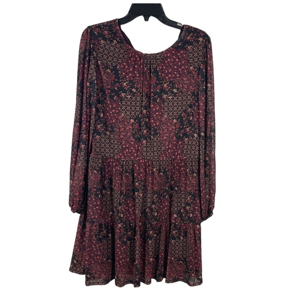 Morgan Taylor Round Neck Dress Women M Long Sleeve Knee Length